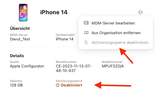 Image:Apple - Deaktivierung der Aktivierungssperre via Apple Business Manager